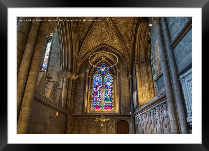 Ripon Cathedral Chapel Of St Peter Colour Framed Mounted Print by Alison Chambers