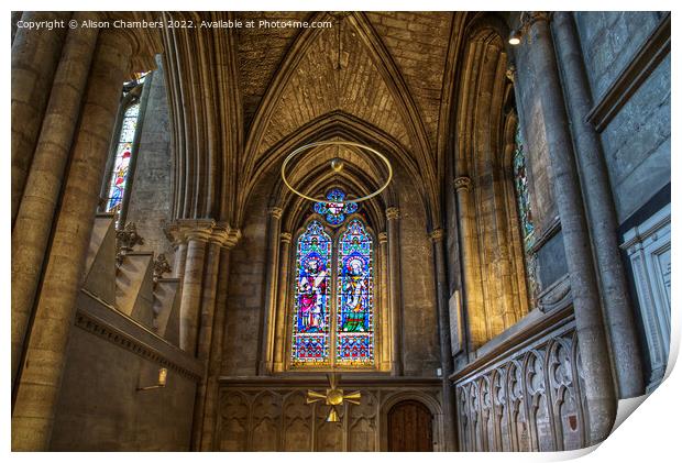Ripon Cathedral Chapel Of St Peter Colour Print by Alison Chambers