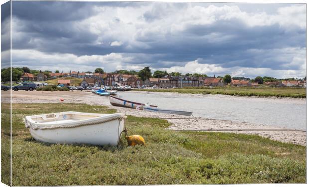 Boats beached at Blakeney Canvas Print by Jason Wells