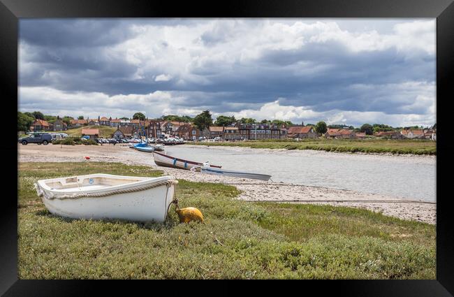 Boats beached at Blakeney Framed Print by Jason Wells