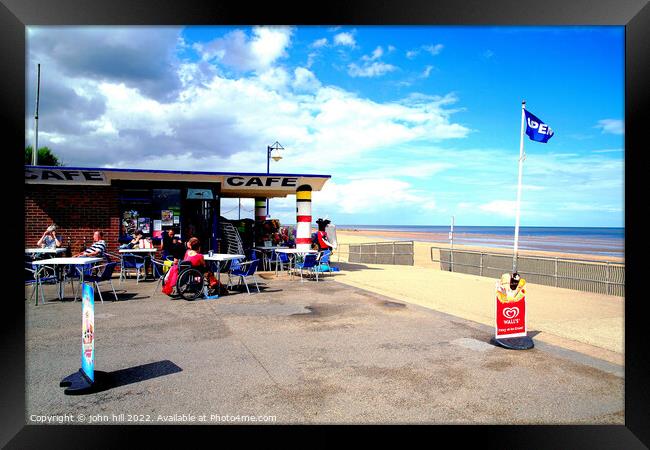 Seafront Cafe Mablethorpe, Lincolnshire. Framed Print by john hill
