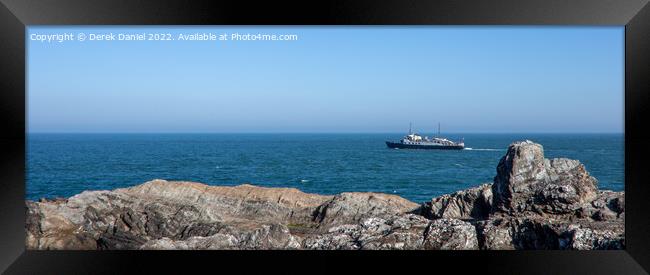 A cruise around Ilfracombe coast Framed Print by Derek Daniel