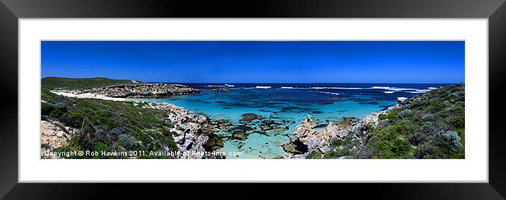 Rottnest Panorama Framed Mounted Print by Rob Hawkins