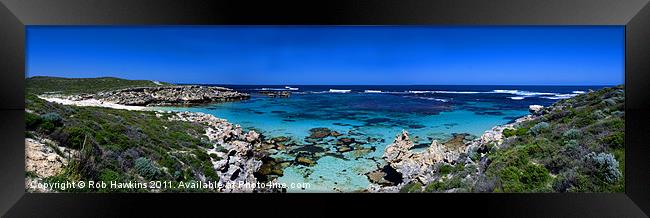 Rottnest Panorama Framed Print by Rob Hawkins