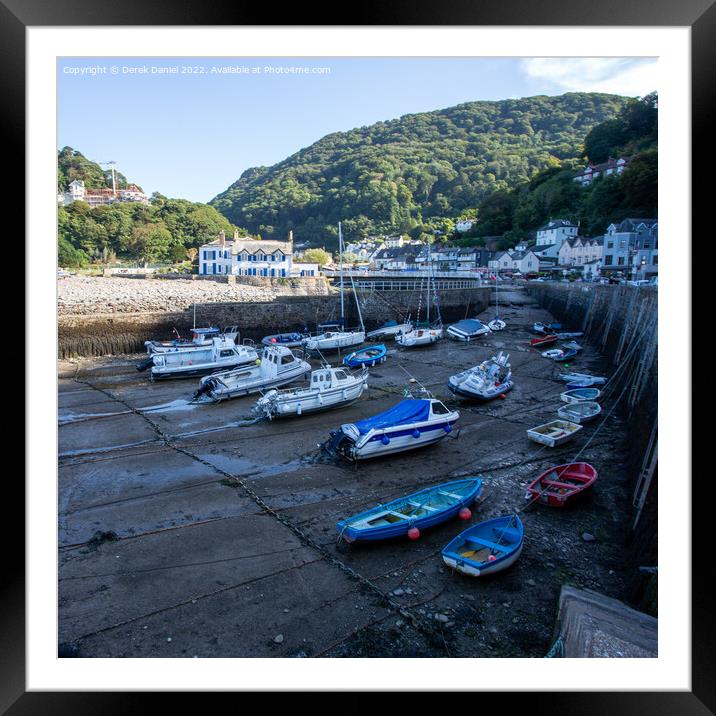 Lynmouth Harbour Framed Mounted Print by Derek Daniel