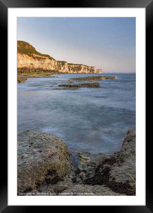 Sunrise at Thornwick Nab  Framed Mounted Print by Jim Monk