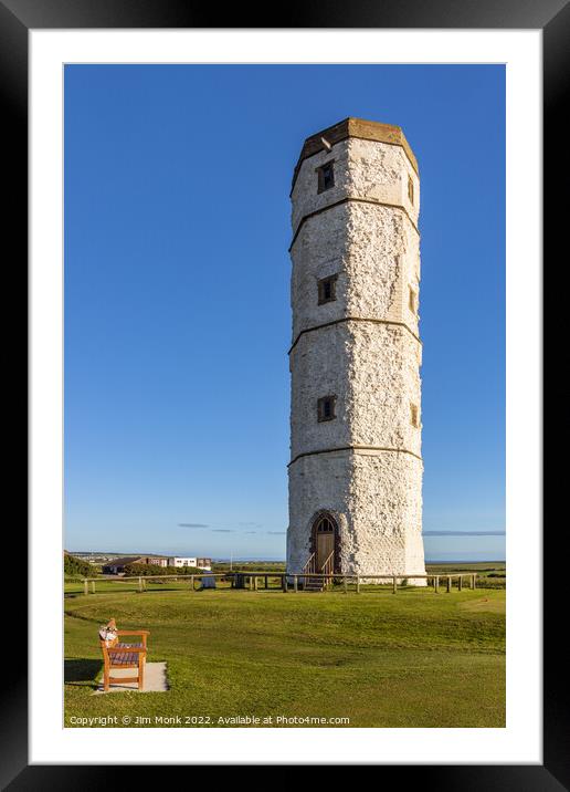Old Flamborough Lighthouse Framed Mounted Print by Jim Monk