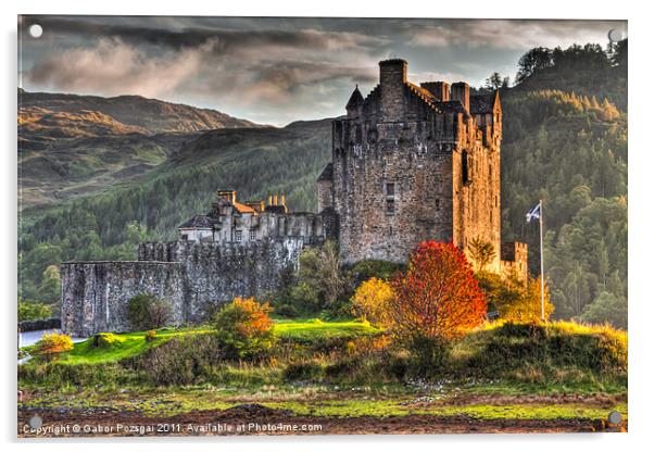 Castle Eilean Donan Acrylic by Gabor Pozsgai