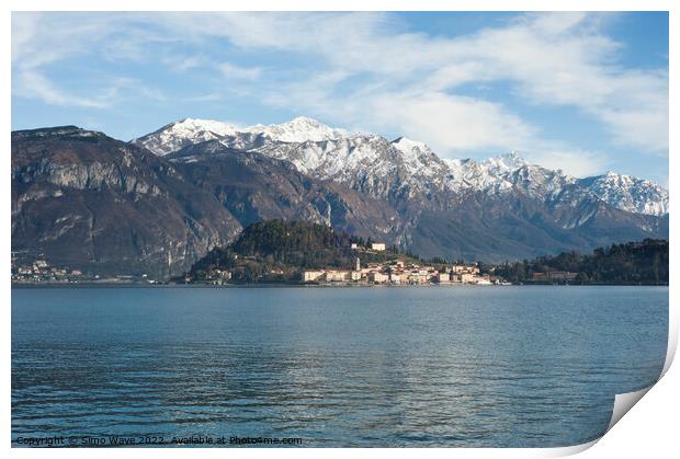 Bellagio Lake Como Print by Simo Wave