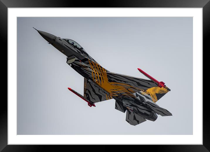 Belgian F16 Fighting Falcon Framed Mounted Print by J Biggadike