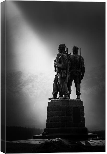 Commando Memorial Canvas Print by Bill Allsopp