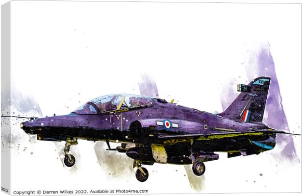 Hawk T2 Art Canvas Print by Darren Wilkes
