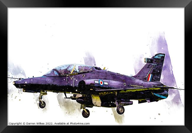 Hawk T2 Art Framed Print by Darren Wilkes