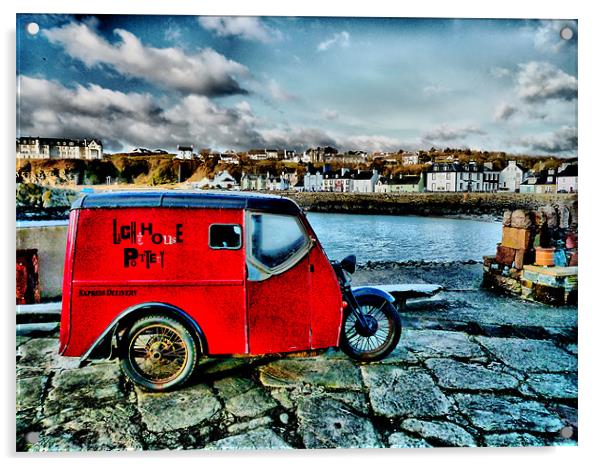 Old Citroen Van at Portpatrick Acrylic by Derek Beattie