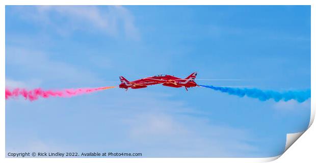 The Red Arrows Synchro Pair Print by Rick Lindley