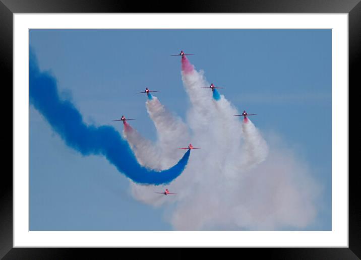 Red Arrows The Double Goose Framed Mounted Print by J Biggadike