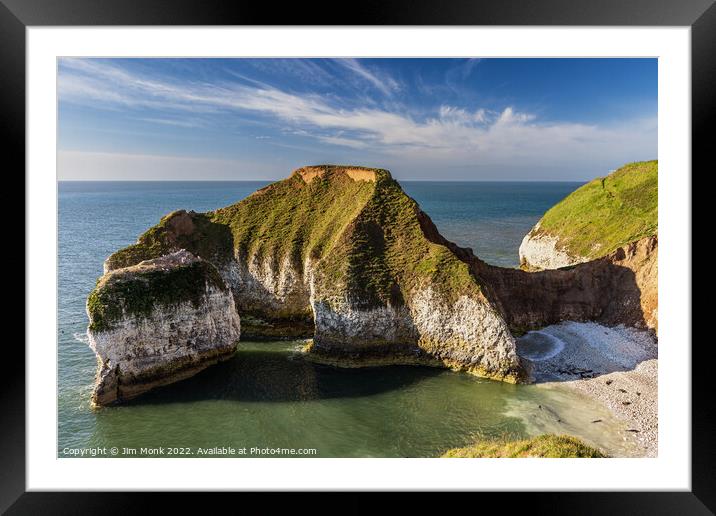 The Drinking Dinosaur, Flamborough Framed Mounted Print by Jim Monk