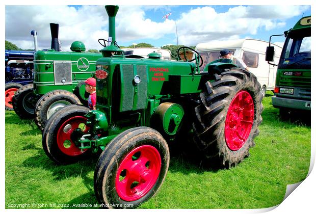 Vintage 1947 Field Marshall 2 tractor. Print by john hill