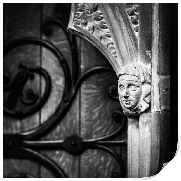 The face at the door. Print by Bill Allsopp