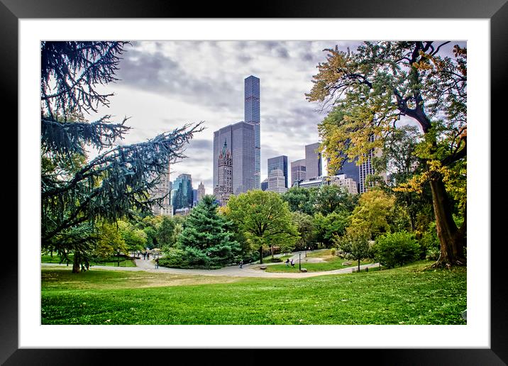 Central Park View NYC  Framed Mounted Print by Valerie Paterson