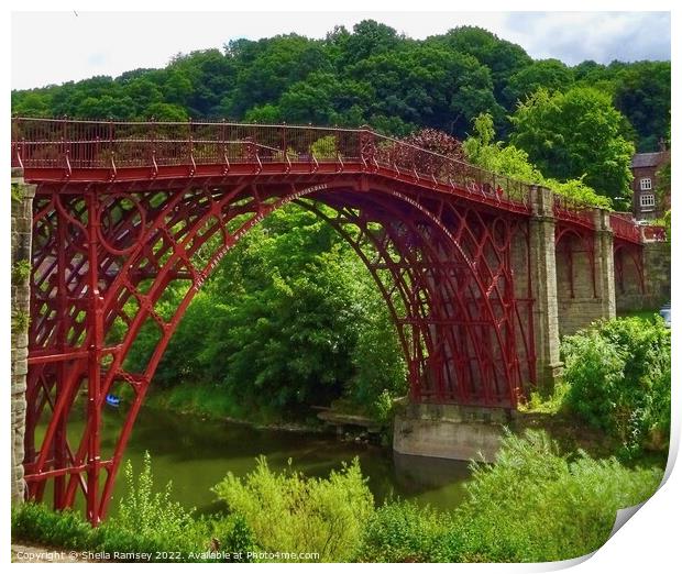 The Iron Bridge Print by Sheila Ramsey