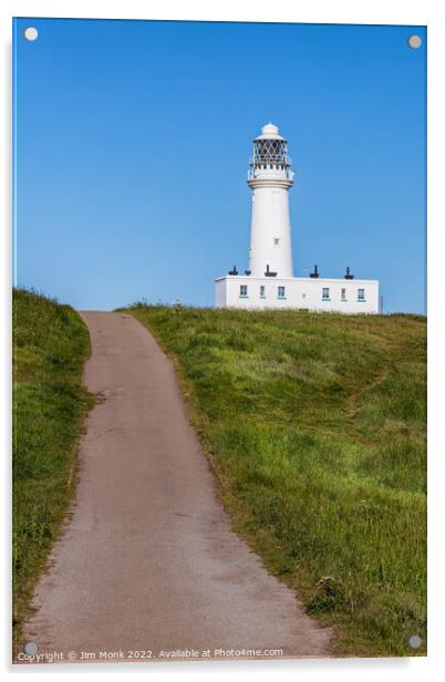 Flamborough Lighthouse Acrylic by Jim Monk