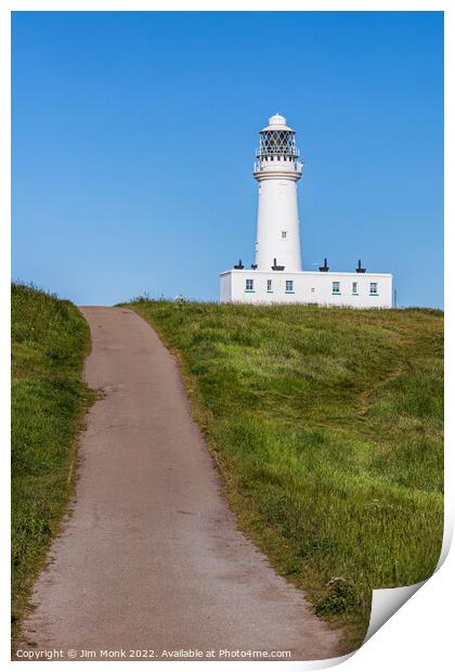 Flamborough Lighthouse Print by Jim Monk