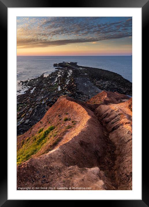  Sunrise at Filey Brigg Framed Mounted Print by Jim Monk