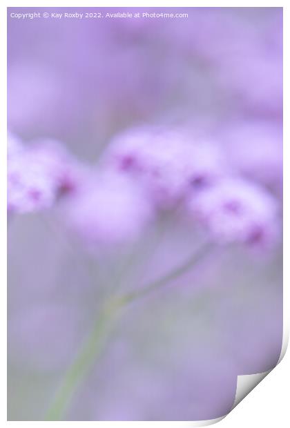 pastel purple summer flowers Print by Kay Roxby