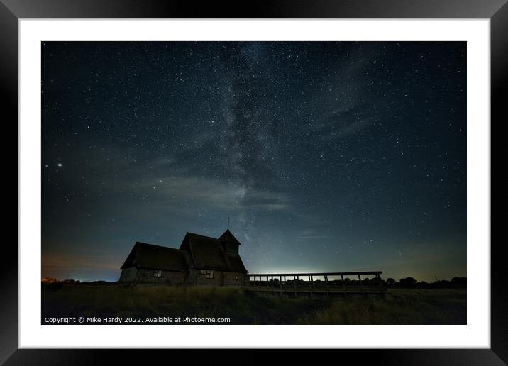 Magical Milky Way Church Framed Mounted Print by Mike Hardy