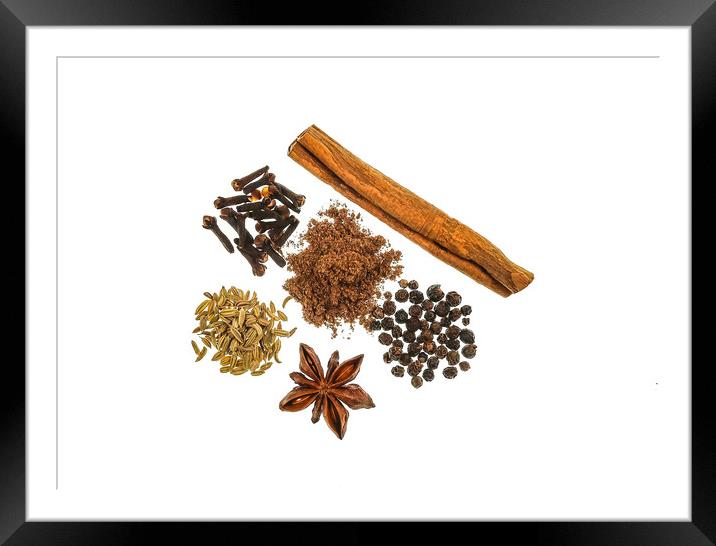 Chinese Five Spice plus Powder Blend Framed Mounted Print by Antonio Ribeiro