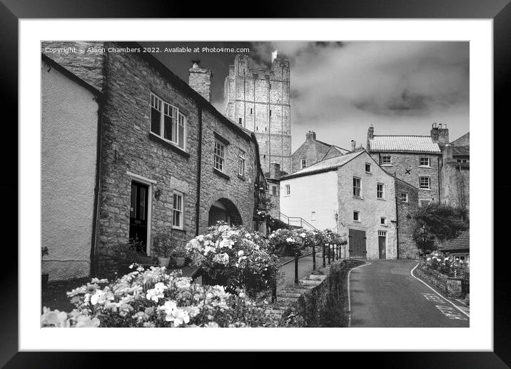 Millgate Richmond Monochrome  Framed Mounted Print by Alison Chambers