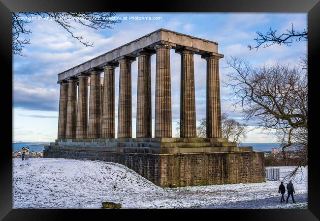 National Monument of Scotland on Calton Hill Framed Print by Angus McComiskey
