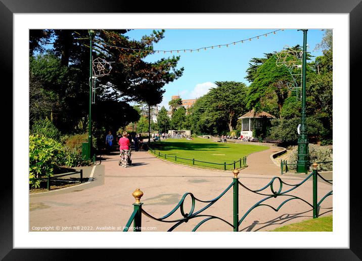 South park Bournemouth, Dorset. Framed Mounted Print by john hill