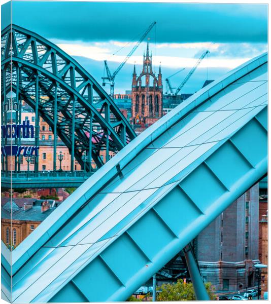 The shapes of Tyne and Wear Canvas Print by Bill Allsopp