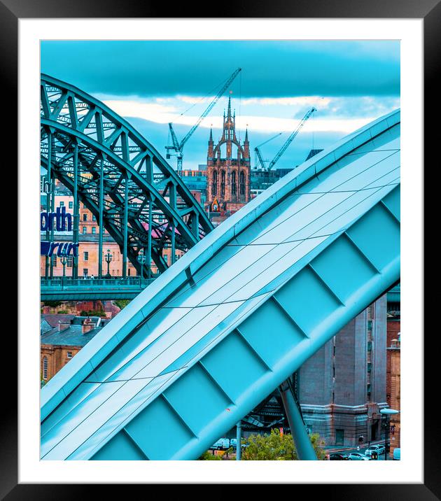 The shapes of Tyne and Wear Framed Mounted Print by Bill Allsopp