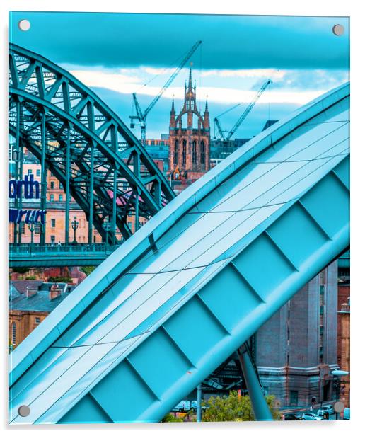 The shapes of Tyne and Wear Acrylic by Bill Allsopp