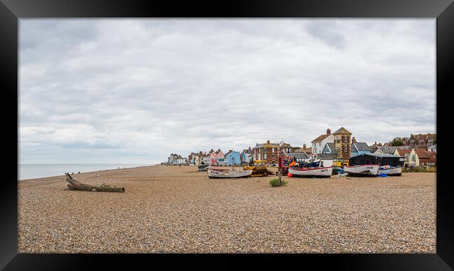 Aldeburgh Beach panorama Framed Print by Jason Wells