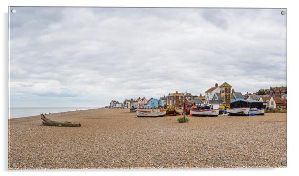 Aldeburgh Beach panorama Acrylic by Jason Wells
