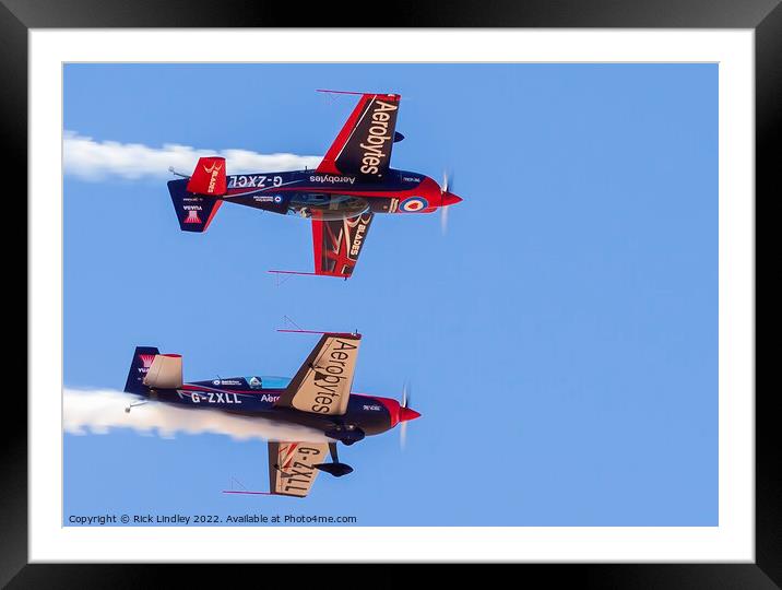 The Blades Mirror Formation Framed Mounted Print by Rick Lindley