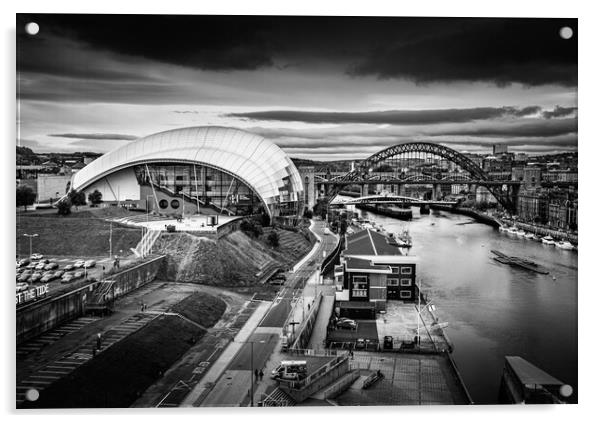 Tyneside Curves Acrylic by Bill Allsopp
