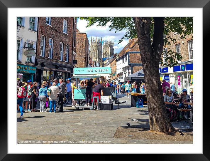 York in August Streetview Framed Mounted Print by GJS Photography Artist