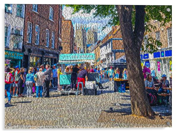 York in August Streetview in Oil Acrylic by GJS Photography Artist
