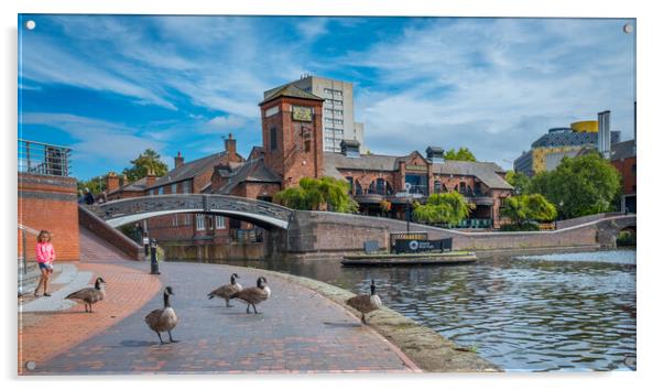 Birmingham Old Canal Acrylic by Bill Allsopp