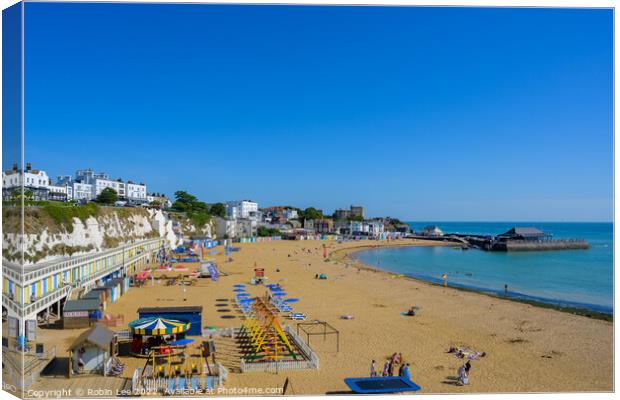 Broadstairs Beach, Viking Bay during the summer Canvas Print by Robin Lee