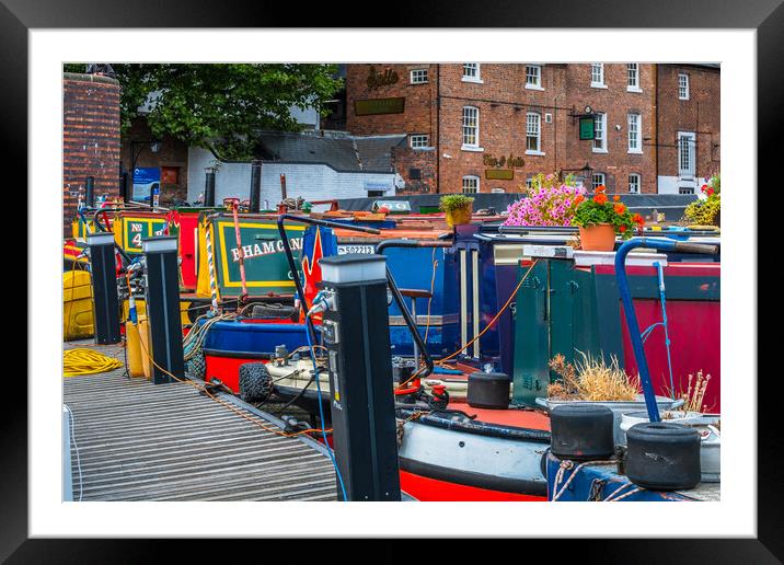 Colours on the canal  Framed Mounted Print by Bill Allsopp