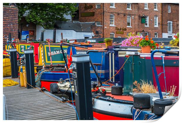 Colours on the canal  Print by Bill Allsopp