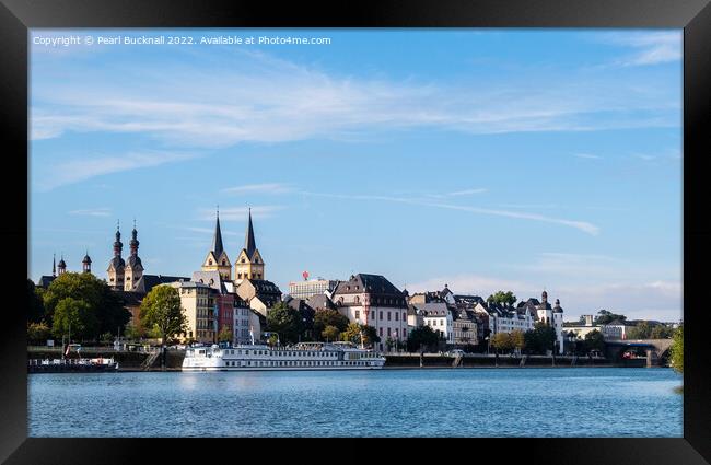 Koblenz Across Mosel River Germany Framed Print by Pearl Bucknall