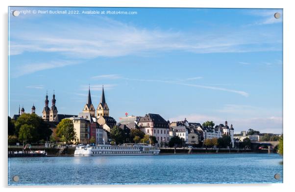 Koblenz Across Mosel River Germany Acrylic by Pearl Bucknall