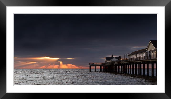 Southwold Lights Framed Mounted Print by Simon Wrigglesworth